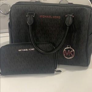 Authentic MK Logo Satchel with wristlet